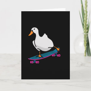 Carte Canard drôle sur skateboard skateboard longboard