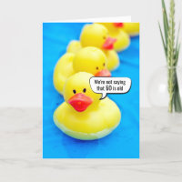 Canard en caoutchouc jaune 60e Humour d'anniversai
