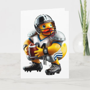 Carte Canard en caoutchouc Joueur de foot Ducky Duckie H