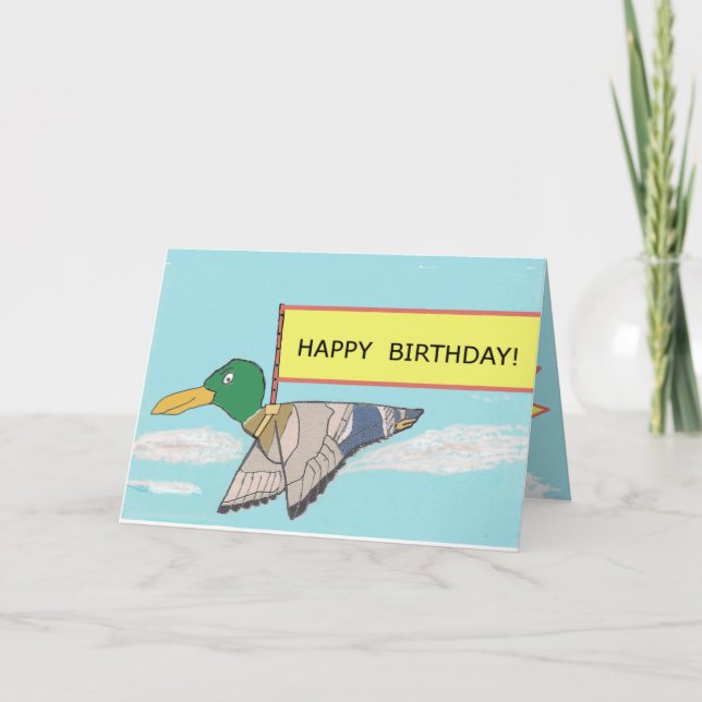 Carte Canard - joyeux anniversaire (Devant)