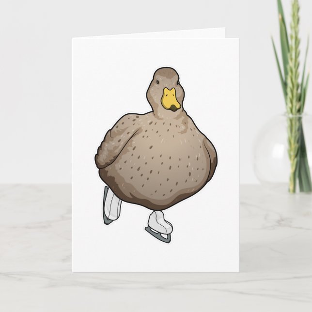 Carte Canard Patinage sur glace Patins sur glace (Devant)