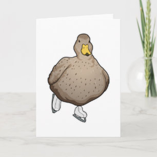 Carte Canard Patinage sur glace Patins sur glace