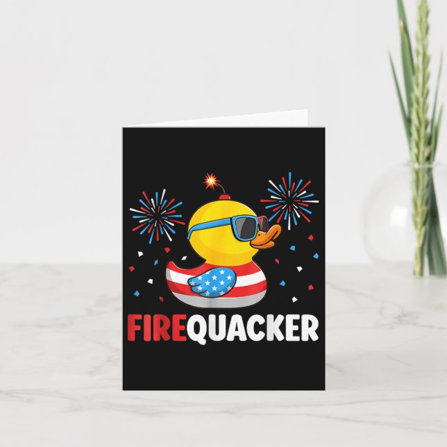 Carte Canard pétaradeur du 4 juillet patriotique quatriè (Devant)