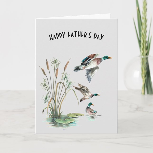 Carte Canards colverts pour la Fête des pères (Devant)