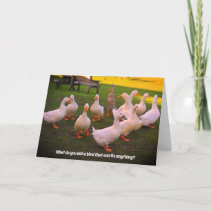 Carte Canards dans le parc Drôle Canard Blague Anniversa