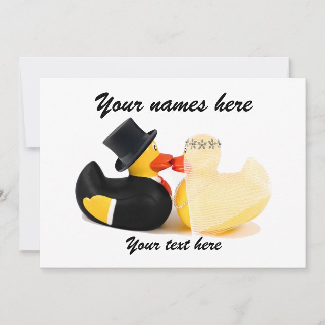 Carte Canards de mariage 3 (Devant)