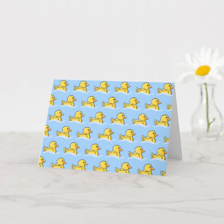 Carte Canards en caoutchouc heureux