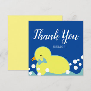 Carte Canards en caoutchouc moderne Merci Baby shower bl