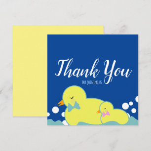 Carte Canards en caoutchouc modernes Merci de Baby showe