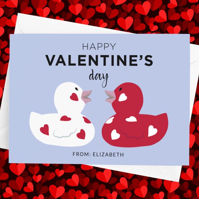 Carte Canards HEUREUSES SAINTES-VALENTIN en caoutchouc (Créateur téléchargé)
