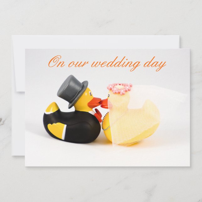 Carte canards mariages (Devant)