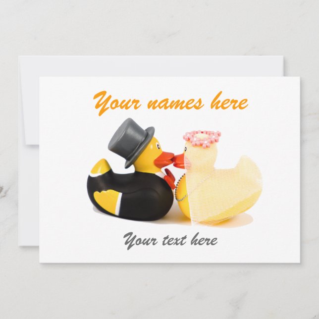 Carte canards mariages (Devant)