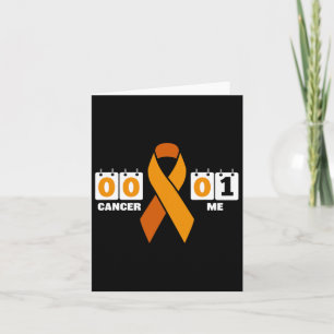 Carte Cancer 0 Me 1 Orange Ruban Leucémie Cancer du sang