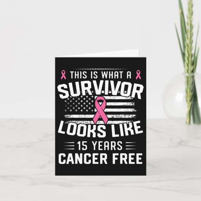 Carte Cancer 15 Ans Survivant D'Être Cancer Du Sein Pour (Devant)