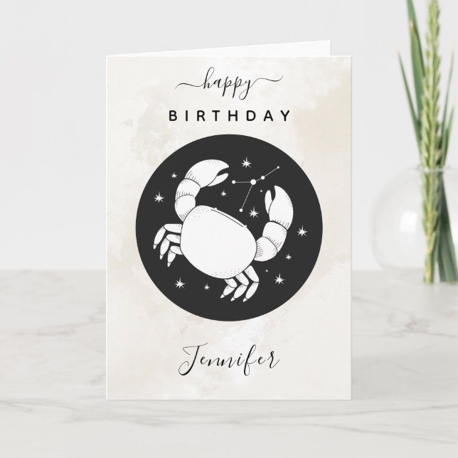 Carte Cancer Astrologie Zodiac étoile signe Horoscope Ma (Devant)