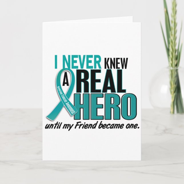 Carte Cancer de l'ovaire N'A JAMAIS CONNU UN AMI HERO 2 (Devant)