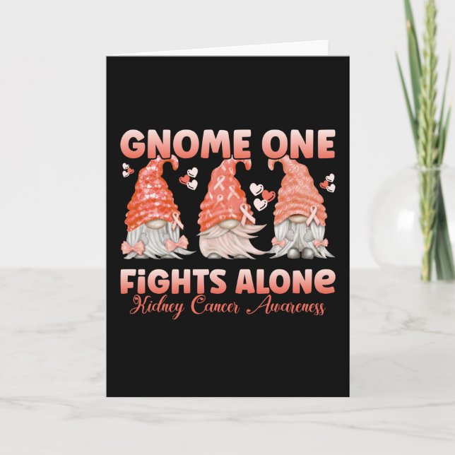 Carte Cancer du rein Orange Ribbon Gnome (Devant)