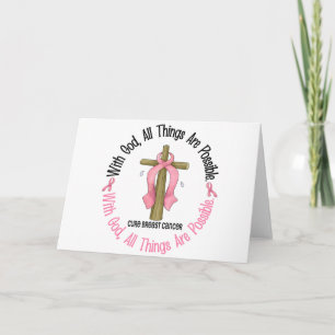Carte Cancer du sein avec la CROIX DIEU 1