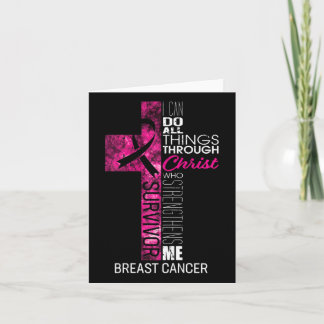 Carte Cancer du sein Cadeaux survivants femmes Christian