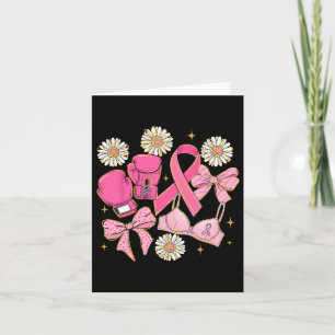 Carte Cancer du sein de la fille Coquette florale Bow ro