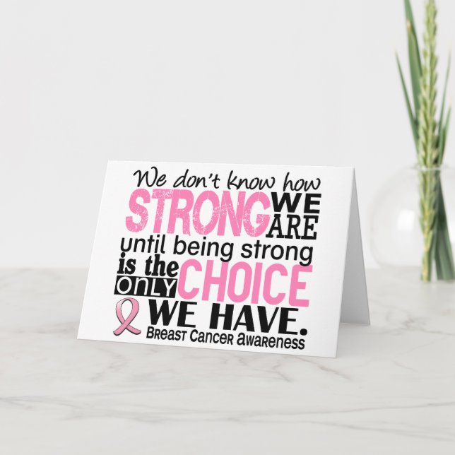 Carte Cancer du sein : nous sommes forts (Devant)