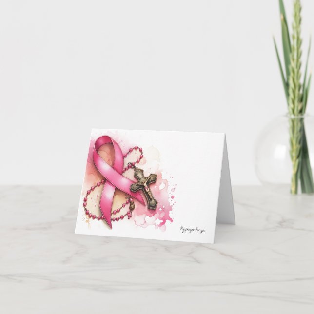 Carte Cancer du sein personnalisé Prière Saint (Devant)