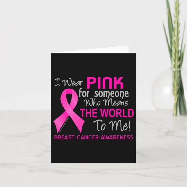 Carte Cancer Du Sein Pour Quelqu'Un Qui Veut Dire Que Le (Devant)