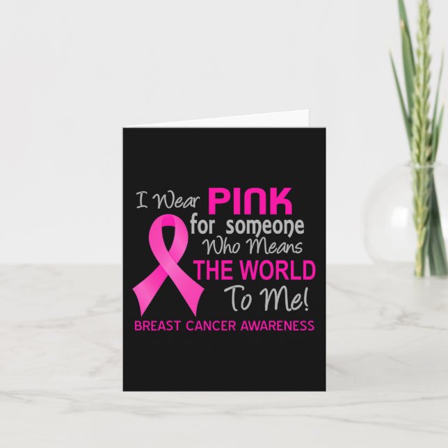 Carte Cancer Du Sein Rose Pour Quelqu'Un Qui Veut Que Le (Devant)