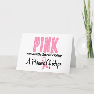 Carte Cancer du sein Symbole de ruban rose de l'espoir