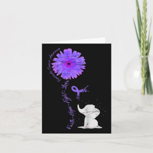 Carte Cancer Lutte Soutien Ribbon Violet Pancréatique Ca