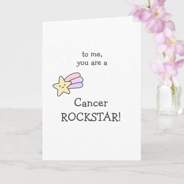 Carte Cancer Rock Star ! Tellement fier de toi ! Encoura (Orchidée)