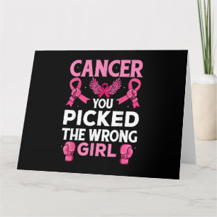 Carte Cancer You Picked The Wrong Girl Boxing Gloves Awa
