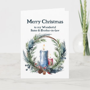 Carte Candle de Noël Soeur et beau-frère