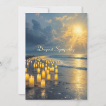 Candlelights on the coast in the dark, sympathy