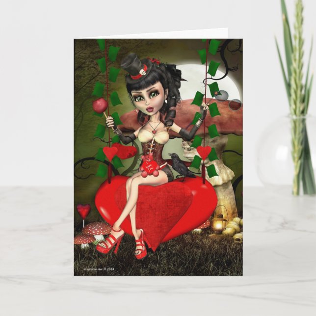 Carte Candy Apple Love Gothic Lolita Note Card (Devant)