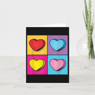Carte Candy Heart Pop Art Valentines Day Graphisme