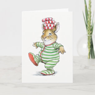 Carte Candy PJ's Bunny Christmas Card