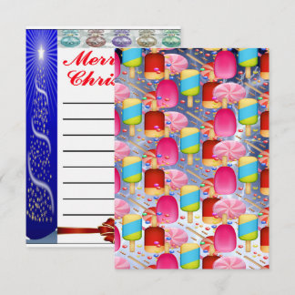 Carte CANDY SWEET MOTIF RAINBOW double face