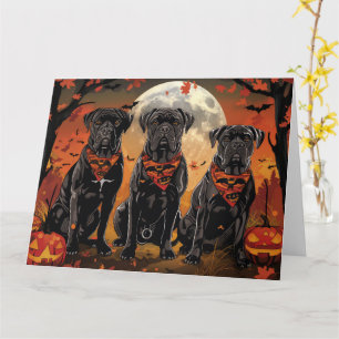 Carte Cane Corso Halloween Épouvantable