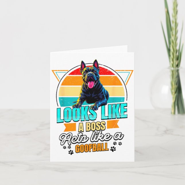 Carte Cane Corso Lover Funny Cane Corso Retro  (Devant)