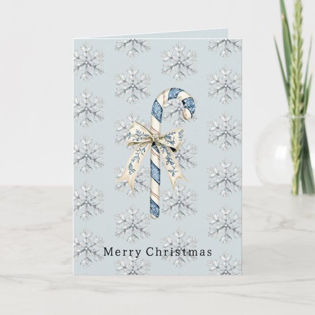 Carte Canneberges Blanches Rubans Noël (Devant)