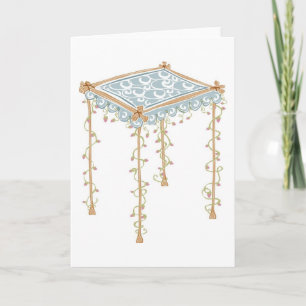 Carte Canopée Mariage juive orange