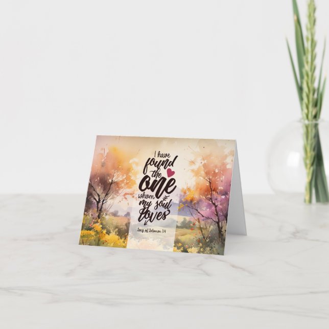 Carte Cantique de Salomon 3:4 J'ai trouvé Celui Bible (Devant)