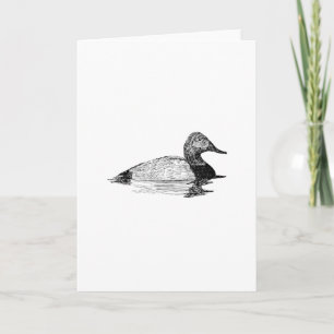 Carte Canvasback Line Art