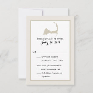 Carte Cape Cod Menu Mariage RSVP