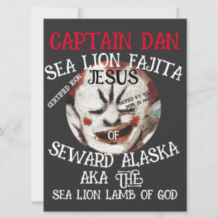 CARTE CAPITAINE DAN LION DE MER FAJITA JÉSUS SEWARD ALAS