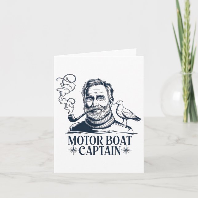 Carte Capitaine de bateau à moteur Hommes Femmes Pontoon (Devant)