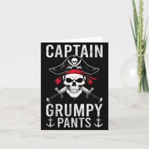 Carte Capitaine Mpy Pantalon Évaluer Humour Crâne Graphi