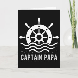 Carte Capitaine Papa Bateau Fête des Pères Ponton Capita