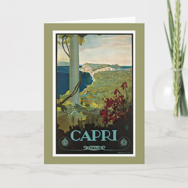 Carte Capri Italia Vintage Italie (Devant)